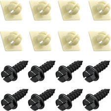 Black Oxide Stainless Steel License Plate Screws W/Nylon Inserts for Securing Fr