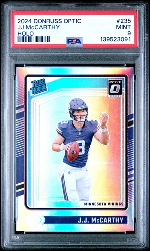 2024 Donruss Optic #235 J.J. McCarthy Holo PSA 9