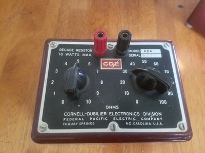 Cornell-Dubilier, CDE, Decade Resistor, Model RDA, 10 W Max, Vintage Electronics