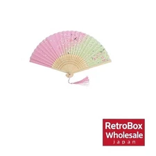DERAYEE Folding Fan Bamboo Japanese Style Cherry Blossom Pattern Gift