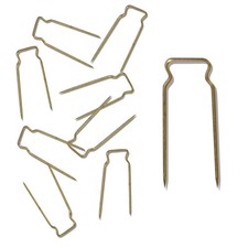 Double Pointed Loose Cover Pins 32mm Brass Twin U Shaped Upholstery Prong