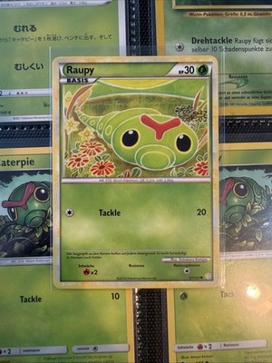 Pokemon Card Caterpie HeartGold SoulSilver Common 57/123 Raupy Silber