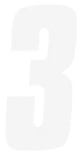 FACTORY EFFEX 6 Factory Number #3 White 3-Pack Decal 134413