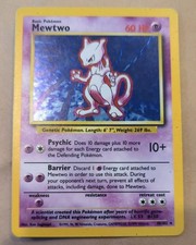 Pokémon Mewtwo Base Set Rare 10/102 1999 Basic Psychic 60 HP English Card