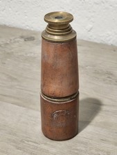Vtg Antique Stanley London 1885 Brass And Leather Telescope Spy Glass