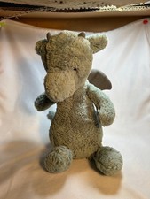 Jellycat London Bashful Dragon Plush Sage Green Stuffed Animal 12"