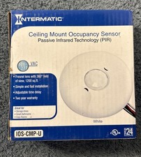 Intermatic IOS-CMP-U Line Voltage Ceiling Mount PIR Occupancy Sensor White