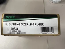 RCBS .204 Ruger Caliber 10334 Bushing Full Length Sizer Die Decapping Unit