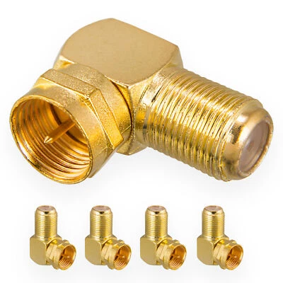 5x SAT Winkeladapter 90° Kabel Koaxial Winkel Stecker Koax Antenne Buchse HD TV