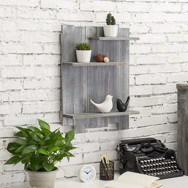 Grey wood floating shelves outlet