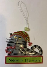Ornament Holiday Cats Sunset Vista Designs Christmas ‘Meow To The World’