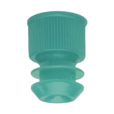 Test Tube Cap, Flange Type, 12mm, Green, Karter Scientific 207V2 (Pack 1000)