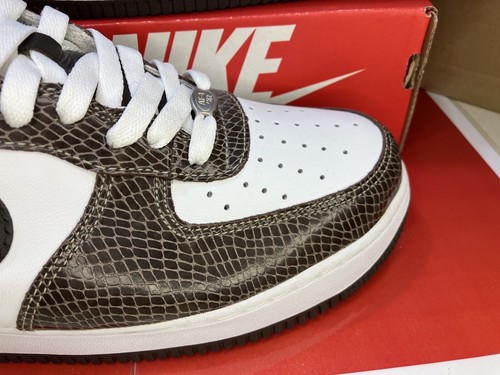 Nike Air Force 1 Snakeskin Baroque Trainers Men Size 10 UK 45 EU Brown Rare - Picture 11 of 24