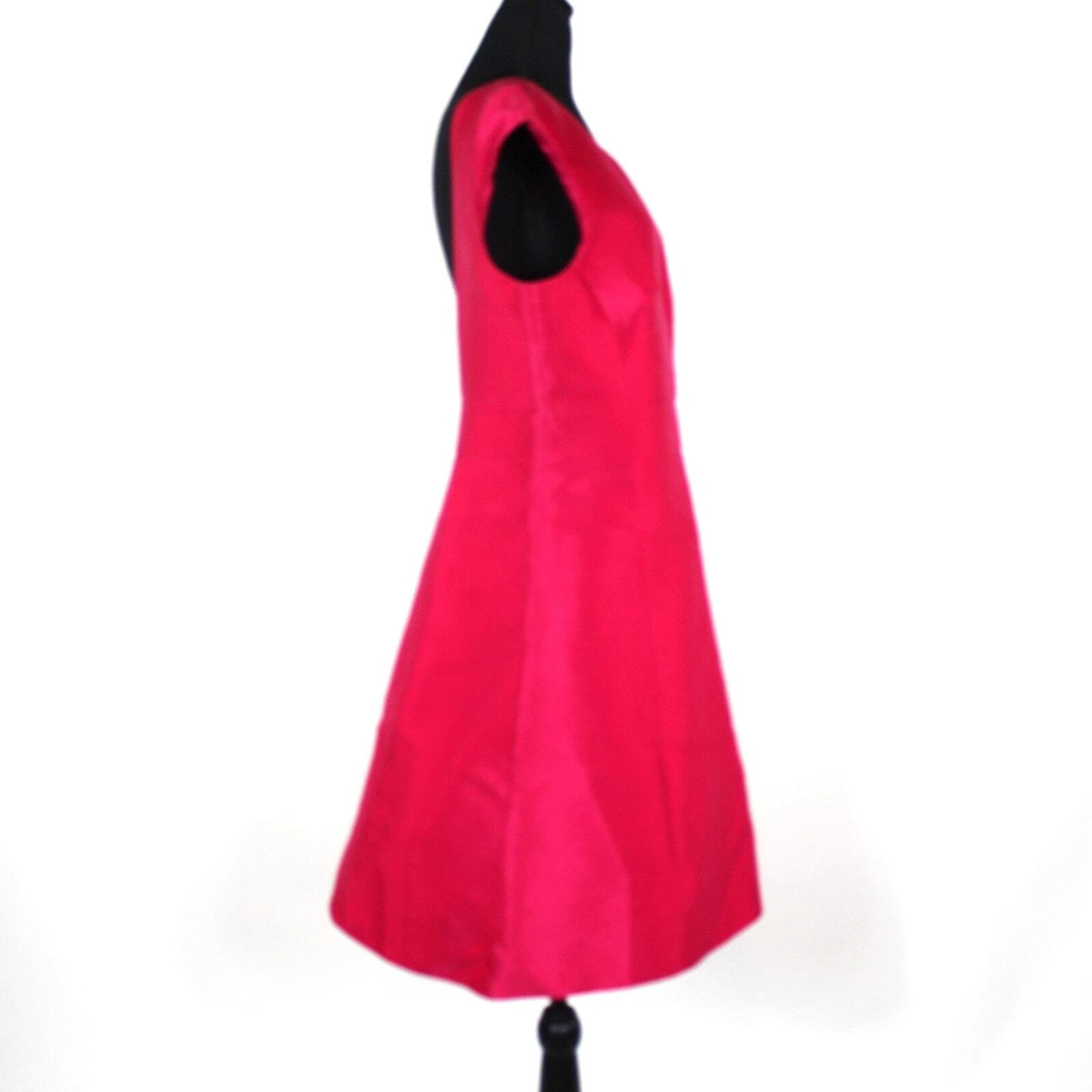 Mini abito Kate Spade in piena fioritura rosa sweetheart senza schienale 14 NUOVO poli seta