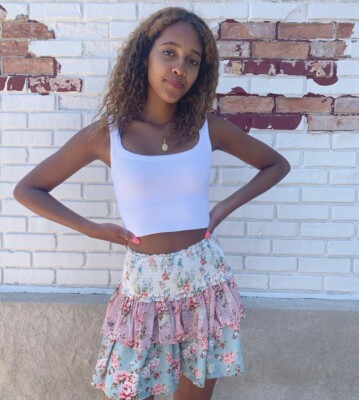 ROCK N RAGS Storia Santeria Floral Ruffled Skirt Size Small