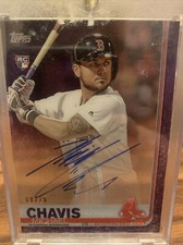 Michael Chavis Red Sox 2019 Topps Clearly Authentic Rookie RC Auto Purple 8/10
