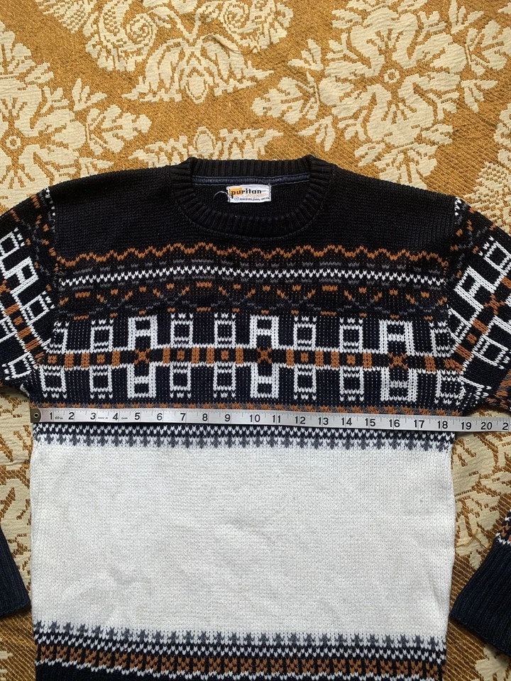 Vintage 1950’s Men’s M  Damn Fine Puritan Sweater - Image 3 of 4