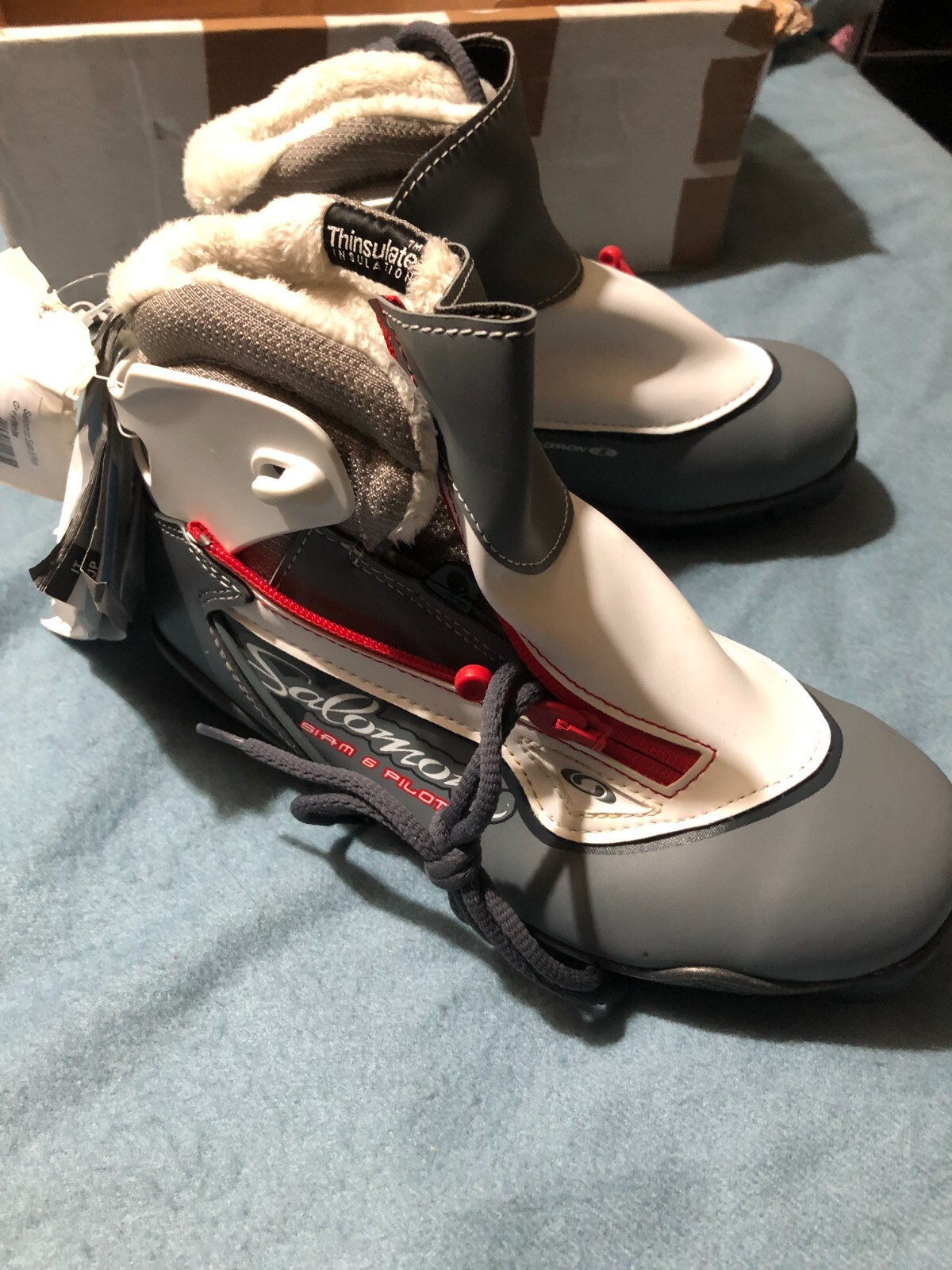 Salomon donna Siam 6 Pilot SNS grigio bianco UK 3 5 nuovo con etichette