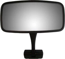 CIPA 01309 Black 7" x 14" COMP Marine Mirror with Deluxe Cast Aluminum U-Clamp M