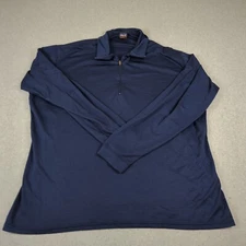 Patagonia Shirt Mens XL Blue 1/4 Zip Capilene Base Layer Made In USA
