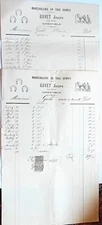 38 ISERE GRENOBLE 2 INVOICES MARECHALERIE OF ALL KINDS DRAWER RUE MILLET 1892