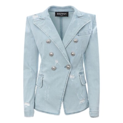 Balmain Double-Breasted Denim Jacket/Blazer UK