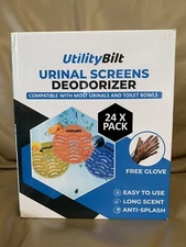 Utilitybilt Urinal Screens Deodorizer 24 Pack. Odor Protection For 30 Days/ 5000