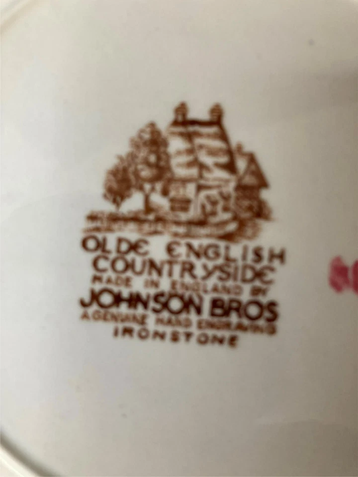 4) JOHNSON BROS OLDE ENGLISH COUNTRYSIDE DESSERT PLATES VGC — 第 3/4 张图片