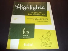 Highlights  The Monthly Book For Children 's Activities Mar 1971      ID:38221