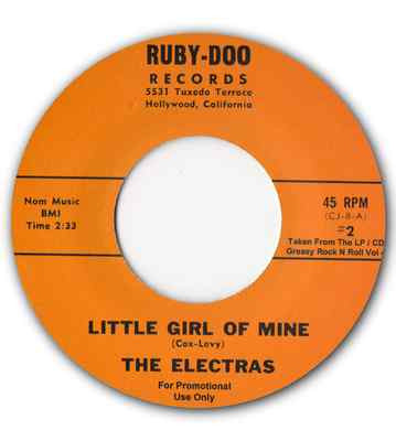THE ELECTRAS ''LITTLE GIRL OF MINE'' b/w BUDDY BRITTEN - ''MONEY'' LISTEN