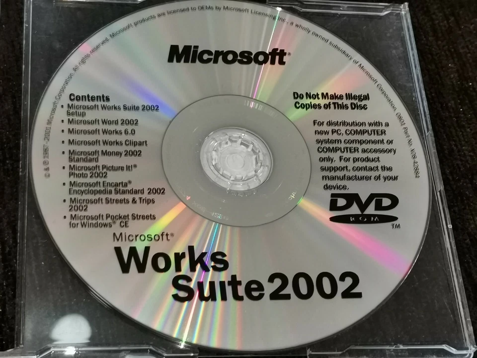Microsoft Works Suite 2002. ver.6.0 English.CD With Product Key. - Image 2 of 4