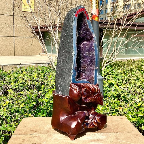 36.15LB Natural Uruguayan amethyst cave titanium crystal amethyst block - Picture 15 of 16