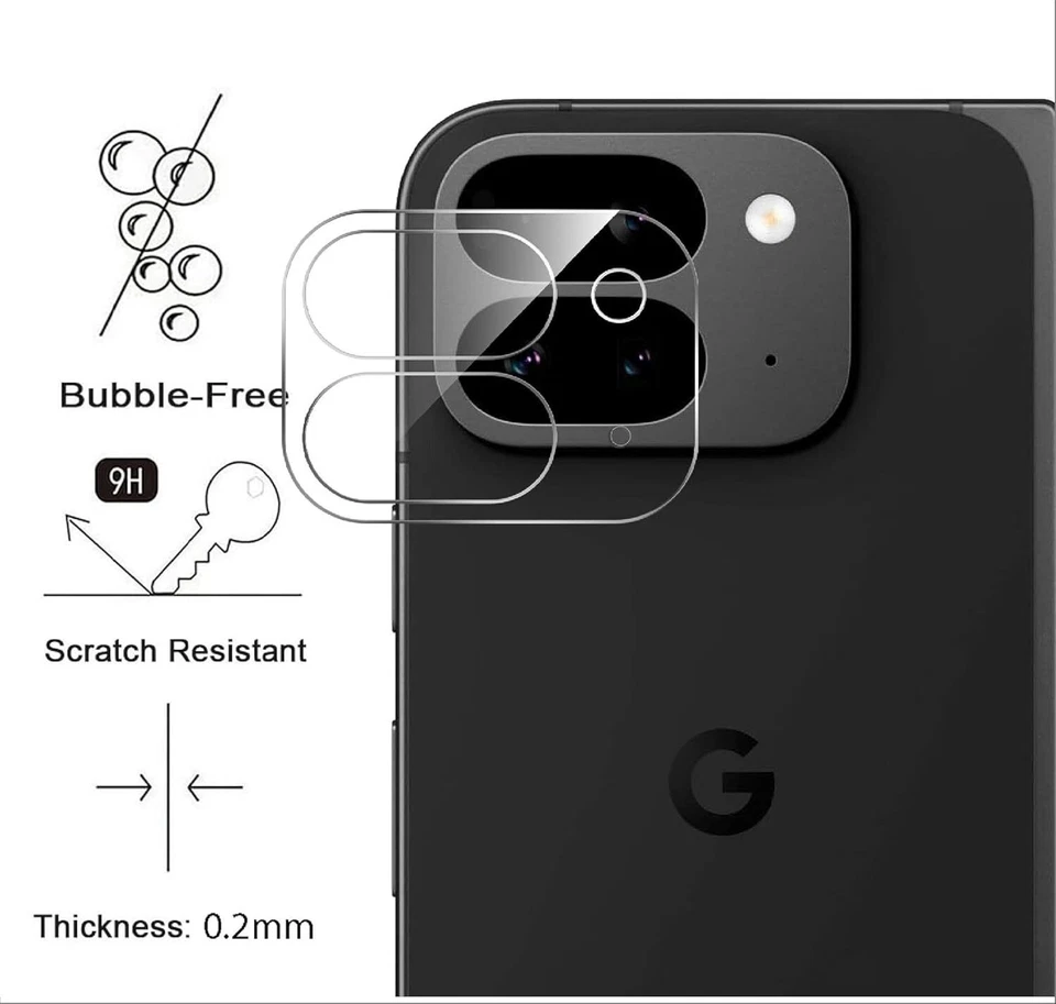 For Google Pixel 9 Pro Fold Camera Lens Case Protector Tempered Glass Cover - Image 2 of 4