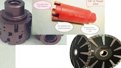 2'' Zero Tolerance Diamond Sink Hole Grinding drum core bit convex blade concrete