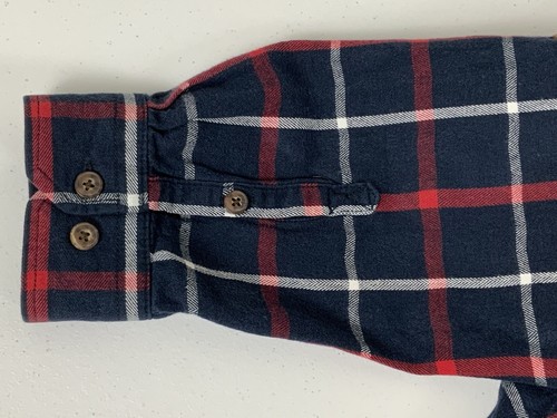 Camisa Duluth Trading Para Hombres 2XL Roja Negra A Cuadros Manga Larga Franela con Botones - Imagen 6 de 10