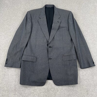 Canali Wool Sport Coat Blazer Mens 42-44L Blue Suit Jacket Silk Lining  Italy
