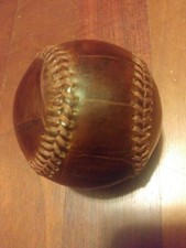 Baseball Brown Leather Faux Alligator Crocodile Style Ball Standard Size