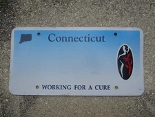 Connecticut Working For A Cure  BLANK  license plate