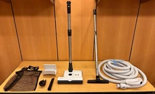 Central Vacuum 30 Foot Hose Accessory Kit Featuring Sebo ET-1 Carpet Power Head