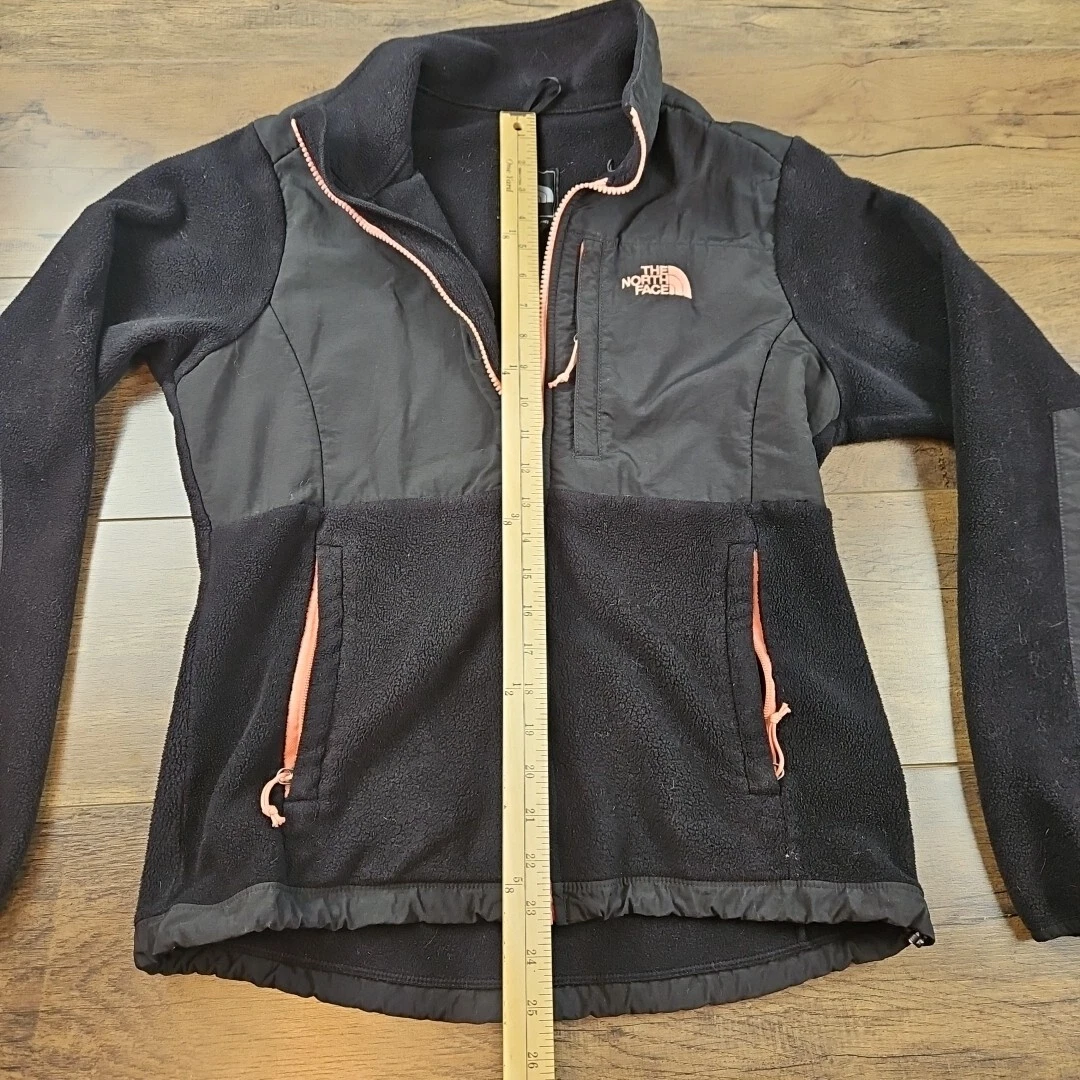 north-face full zip fleece pink jacket