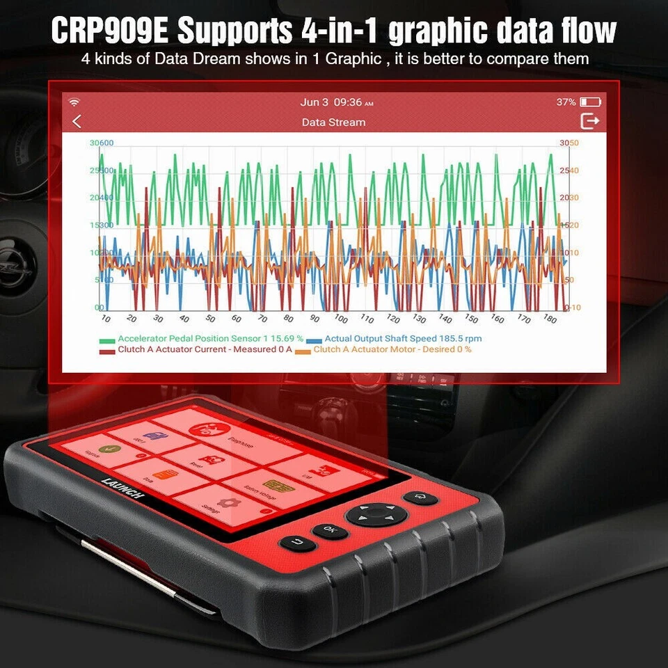 Launch X431 CRP909E CRP909X Professional OBD2 Car Diagnostic Tool OBD Scanner TPMS SAS - Image 4 of 4