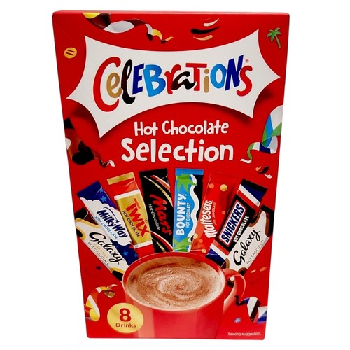 Celebrations Hot Chocolate 8-Pack Galaxy Twix Mars Bounty Gift Set UK Seller - Picture 23 of 44