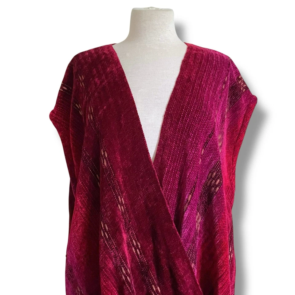 Top drapeado vintage Cynthia Krause Weavers para mujer OS fibra de chenilla arte para usar Foto 2 de 4