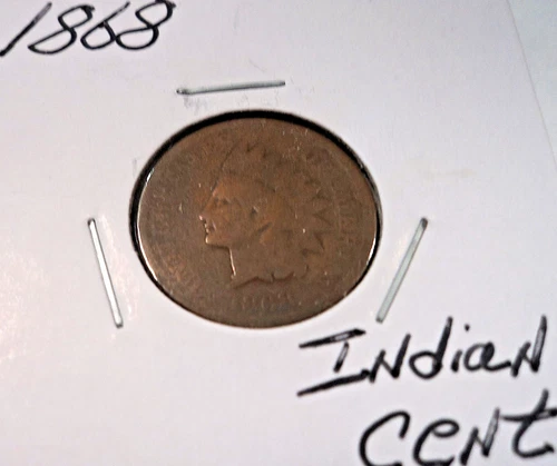 1868 Indian Head Cent Semi Key Date
