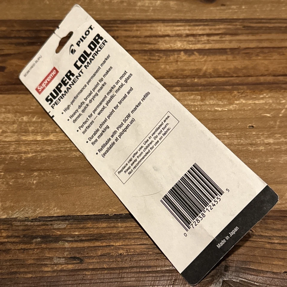 NUEVO MARCADOR PERMANENTE SUPREME PILOT ROJO SUPER COLOR Nuevo-Sellado Foto 3 de 4