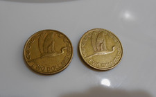 2 Two Dollar New Zealand Coins - 1990 & 1991 - Elizabeth II & Egret - Circulated