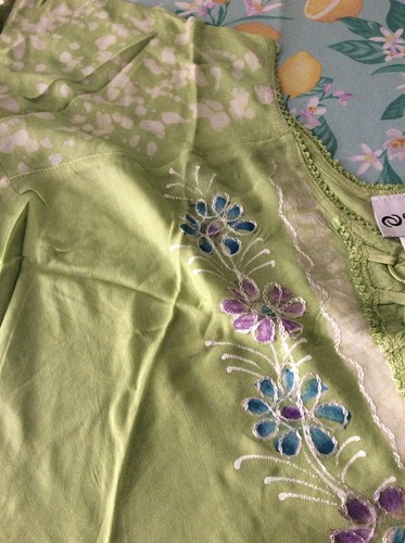 Women's Sz 3x Lime Green MINI SUN DRESS Swim Beach Cover Up TUNIC TOP ANGLE HEM - Picture 5 of 10