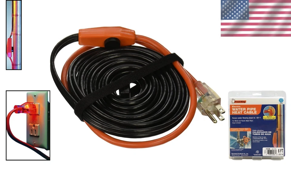 Electric Heat Cable Kit 24ft Black - Image 2 of 4