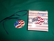 Longaberger Patriotic Flag Basket Tie On New in Box