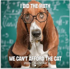 2026 Wall Calendar - Funny Dogs Wall Calendar 2026, Jan. 2026 - Dec. 2026, 12...